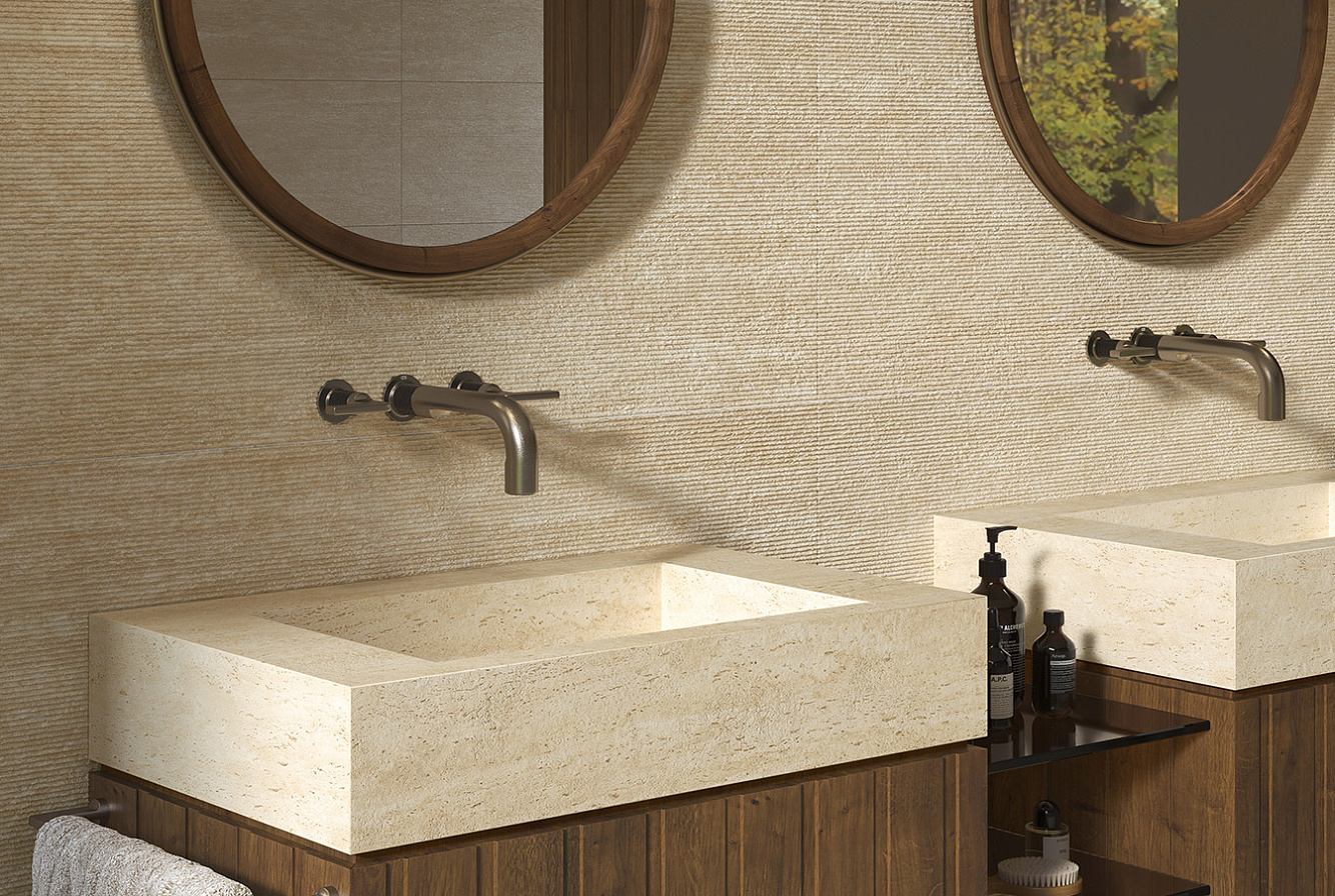 MARVEL 3D / REED TRAVERTINE SAND